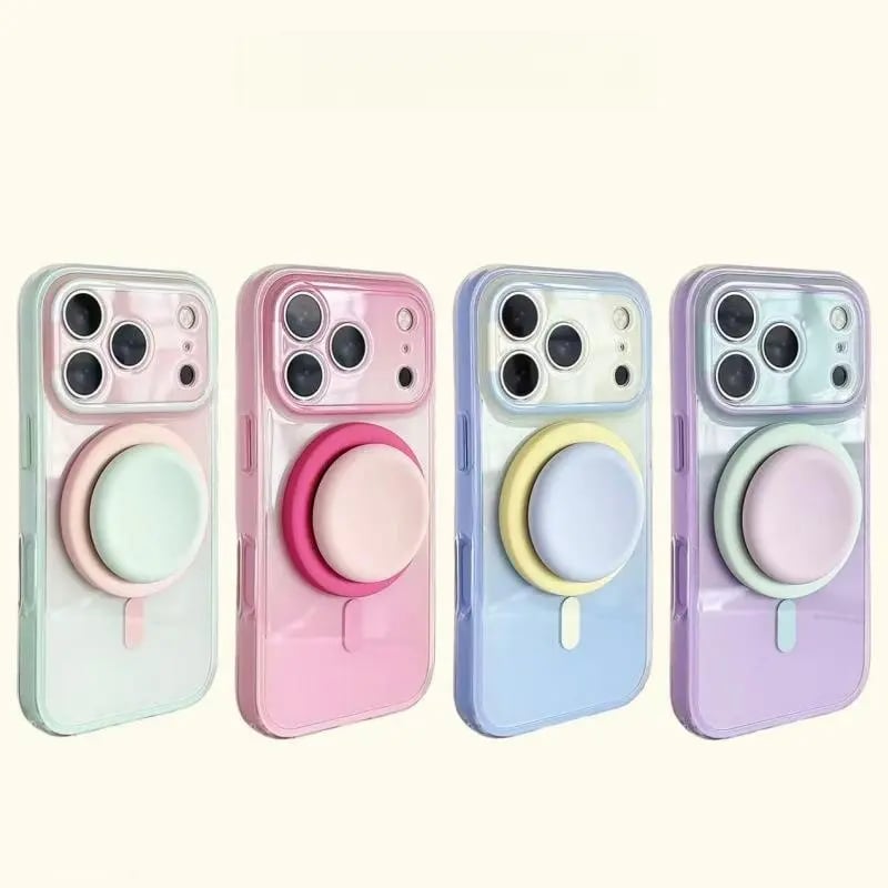 🏆35K+ SOLD 🔥2026 SALE -  Magnetic 2-in-1 double-layer gradient full-cover AI button case With magnetic suction liquid silicone gel support structure